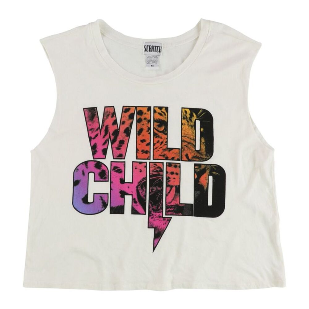 Scratch Womens Wild Child Muscle Tank Top, NWT